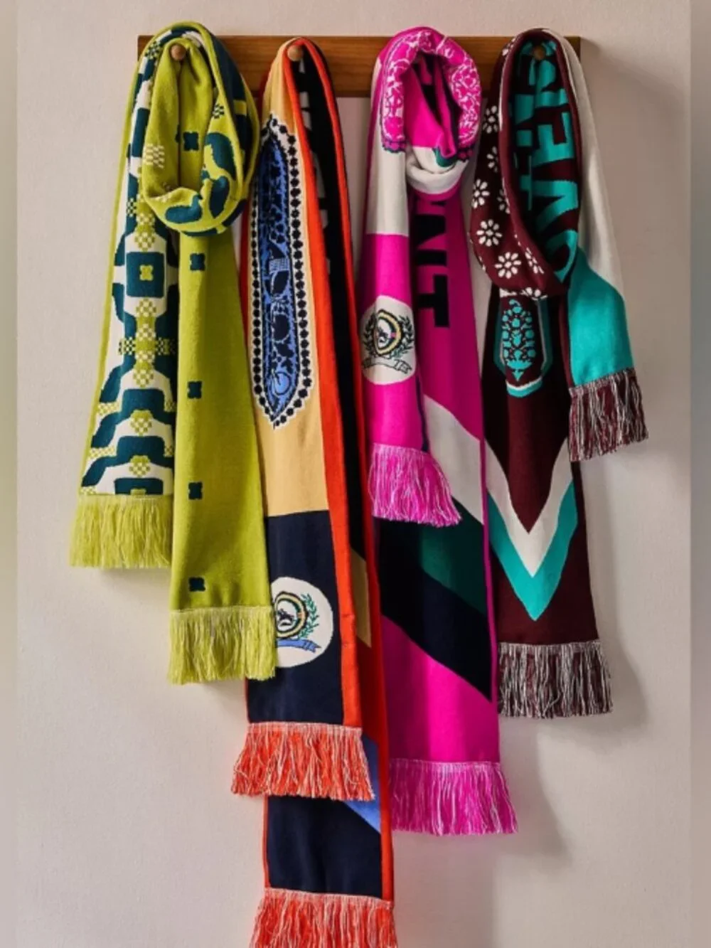 Free People Movement Big League Reversible Hot Pink‎ Winter Colorful Scarf - NEW